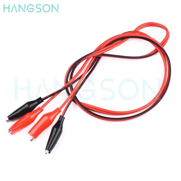 10pcs Alligator Clip Electric Test Lead Set 5 Color Cord Cord Cordon Pince de tête à double tête, Crocodile Cavy Wires Cable Cable