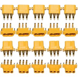 10pcs Amass MR30PW MR-30 PCB PCB 3 broches PCB Femelle Male Femelle Connecteurs Bullet Connecteurs pour RC Lipo Batterie Multicoptère Airplane Car