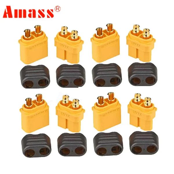 10 Uds Amass XT60h conector XT60-T enchufe con funda hembra/macho XT60 enchufe para RC Lipo batería Rc coches Fpv Drones