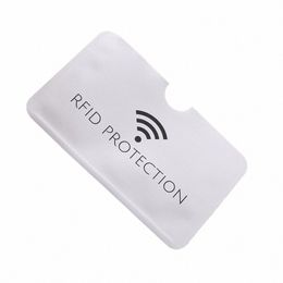 10pcs Anti RFID ID Tarjeta de identificación de tarjetas antirrobo Case de tarjetas de crédito de aluminio Sier cubre el lector de bloqueo de láser de billetera de seguridad Q83M#