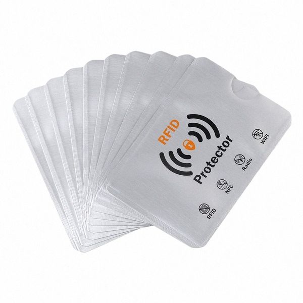 10pcs Anti-vol pour RFID Protecteur de carte de crédit Blocage Titulaire de la carte Sleeve Skin Case Couvre Protecti Bank Card Case New hot b4ES #