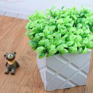 10 pièces pousses de soja artificielles petites feuilles plante décoration de jardin 6 Branches trèfle herbe feuillage fleur feuille décor à la maison