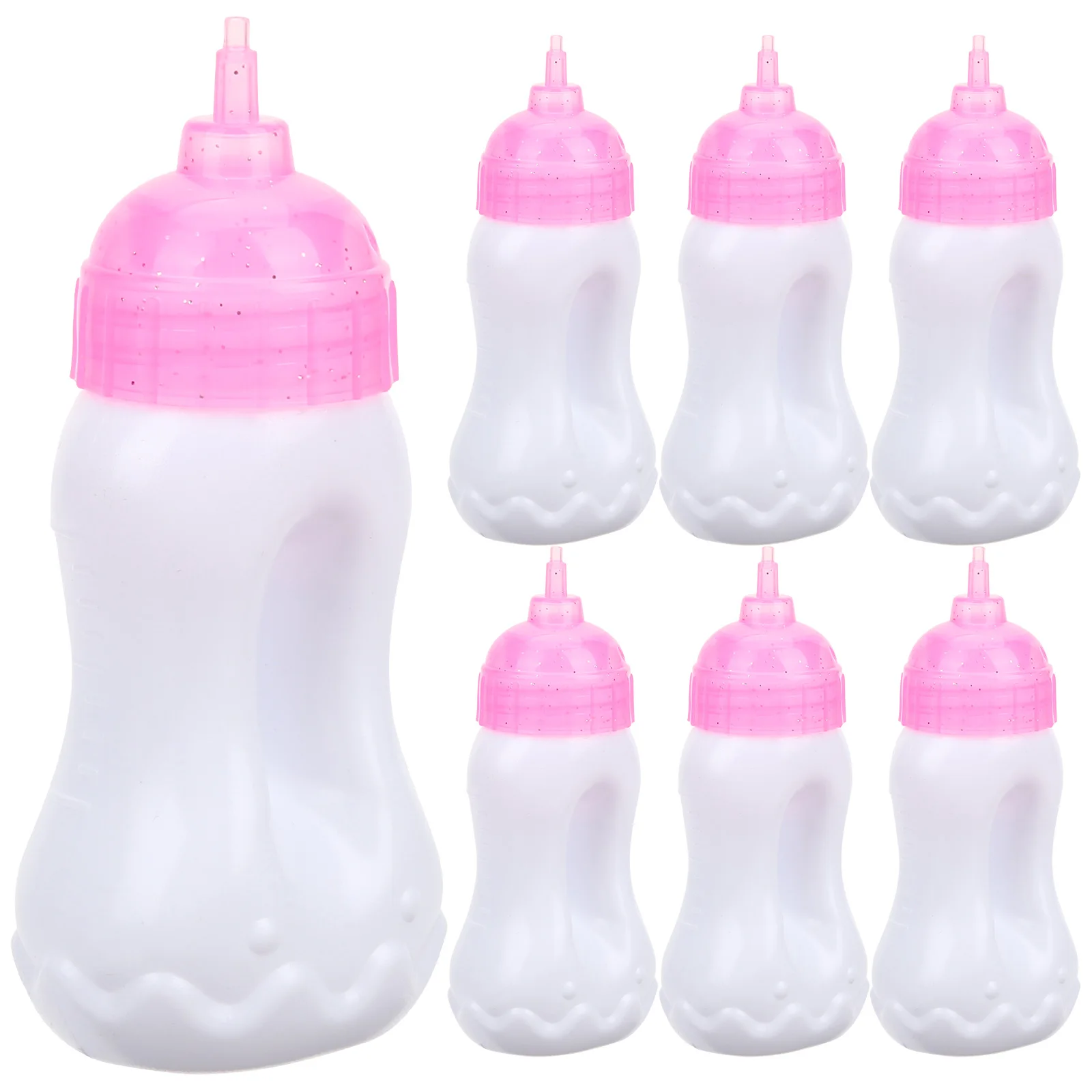 10pcs Babypuppenflaschen Miniaturmilch Flasche kleine Saftflasche Kleinstapfen im Schnuller Babypuppenzubehör