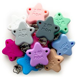 10 -stcs baby siliconen fopspeen clip pentagram voedselkwaliteit diy ketting speelgoed accessoires cadeaus 240415