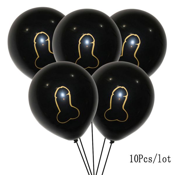 10 pièces enterrement de vie de garçon pénis ballon en Latex anniversaire enterrement de vie de jeune fille décoration poule nuit ballons