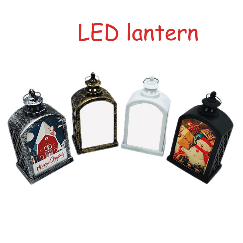 10pcs Bag Accessories Sublimation DIY PET LED Lantern Night Light Keychain Size 78*54*140mm