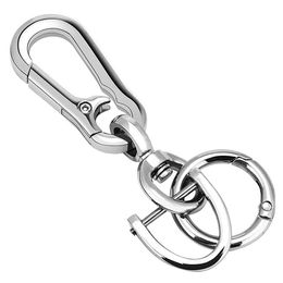 10 pièces sac pièces porte-clés détachable en métal 360 degrés rotatif suspendu taille porte-clés pendentif fort mousqueton crochet pour hommes femmes