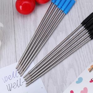 10 pcs Ballpoint Pen REFILLS Black / Blue Recharge Longueur 4,5 pouces 0,5 mm Point moyen pour la plupart des bureaux en métal