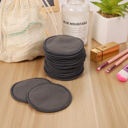 10 stuks Bamboofiber Make-up Remover Pads Herbruikbare Bladerdeeg Wasbare Wattenschijfjes Gezichtsreiniging Handdoek Make-up Doekjes Schijven Gezonde Huid