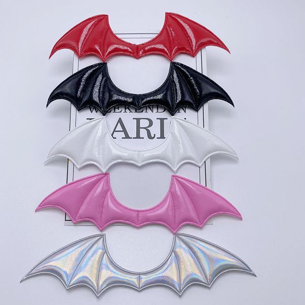 Patches de alas de murciélago de 10 piezas PU PU PUCO Demon Wings Patch en la ropa Aplicación acolchada de Halloween para accesorios para el cabello del bebé