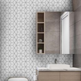 Autocollant de carrelage mosaïque auto-adhésif pour salle de bains, 10 pièces, autocollant mural imperméable pour dosseret de cuisine, décoration nordique moderne pour la maison, DIY bricolage, 247u