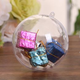 10 stks Grote Kerstversiering Bal Transparant Can Open Plastic Kerst Clear Bauble Ornament Gift Conted Party Supplies