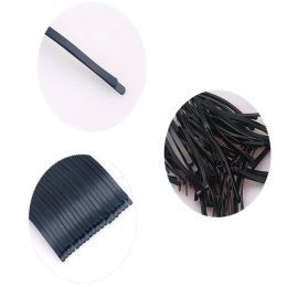 10 piezas negras 6.5/8.5 cm Clip para el cabello Correa Corea Corea Simple Black Wire Hair Pins Invisible Bread Hair clips para novia