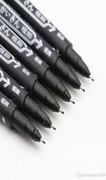 10pcs Black Dualtip Tattoo Skin Marker Pen Pencing Cuerpo Posicionamiento Herramientas de marcado Tatuaje de accesorios de maquillaje permanente Suministros6420172