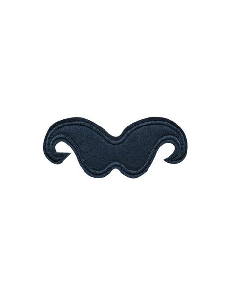 10 Uds. Parches de bigote negro para ropa, parche de aplique de transferencia para planchar para bolsas de vaqueros, insignia bordada para coser DIY 1626761