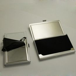 10 STKS Blank DIY Rvs Metalen Bedrijfsnaam Credit ID-kaart Pocket Case Box Keeper Houder 240307