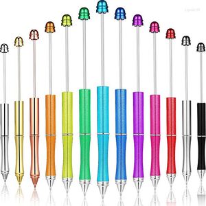 10 pièces stylos à bille en métal en vrac pour bricolage perles stylo à bille avec arbre encre noire Rollerball enfants étudiants