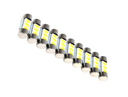 10 pièces voiture intérieur dôme lumière 5050 29MM 3SMD LED fusible feston vanité miroir ampoule pour 6641 TS14V1C2420909