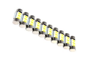 10 Uds. Luz de techo Interior de coche 5050 29MM 3SMD LED fusible adorno para espejo de tocador bombilla para 6641 TS14V1C5277495