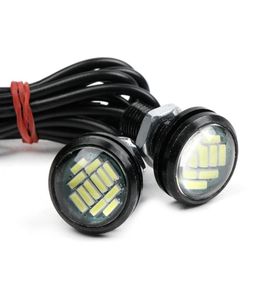 10pcs LED de voiture Running Eagle Eye Light Lampe DC 12V 15W 22 mm Sauvegarde inverse Drl Fog Light Daytime6706979