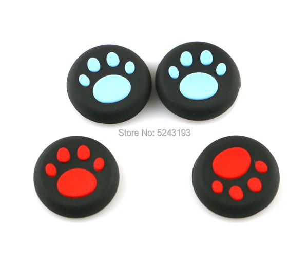 10pcs Cat Paw Rubber Silicone Game Gandage Joystick Thumb Stick Grip Cap pour Xbox One / 360 PS3 PS4