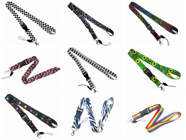 Lanyard Teléfono desmontable Charm Leopard Star Colorful Streak Flower Teléfonos móviles Personalidad de lujo Keycord Universal con puerta Credencial Venta al por mayor 2024