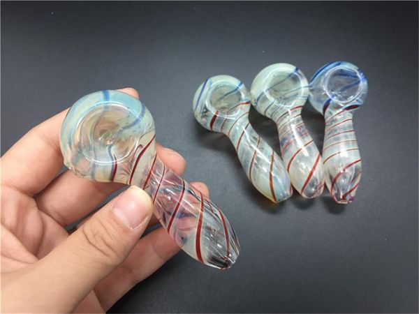 10 pcs pas cher fumer pipe verre herbe cuillère tuyaux main fumer pipe verre fumer pipes pipes à tabac de haute qualité livraison gratuite