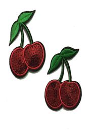 10 peças apliques bordados de frutas cerejas cereja remendo de lantejoulas para roupas com glitter bordado jeans jaqueta patches3482068