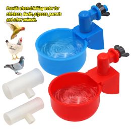 10 stks Chicken Water Cup Automatische drinker voor pluimvee -draad vulling waterer gevogelte drinkkom voor kippen quail vogel kooi