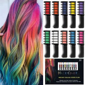 10PCS Children Multi Color Hair Dye Comb Set Fashion Makeup Toy Kits Disposable Hair Dyeing Comb Toys For Girl 220725