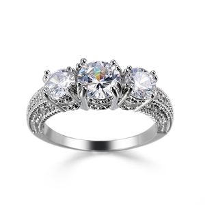 LuckyShine New Year Gift Oostenrijkse Crystal Rings Amethyst Brazilië Citrien Garnet Ringen 925 Sterling Verzilverd Vrouwen Mannen Ringen 6 Kleur