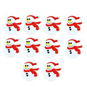 10 PCS Noël Bonhomme De Neige Patchs De Broderie pour Vêtements Sacs DIY Fer Sur Le Transfert Applique Patch pour Vêtement Coudre Sur La Broderie Bad197r