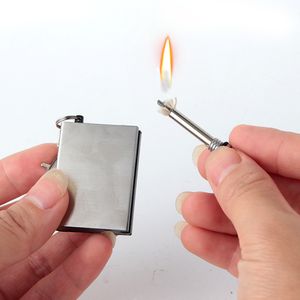 10 pièces Cigarette instantanée d'urgence silex allume-feu allume silex magnésium attaquant Camping cuisine briquet allumettes sans huile