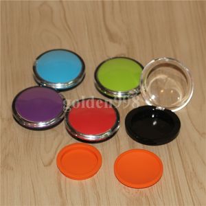 dozen 10 stks Clam shell siliconen dab portemonnee container non stick wax oliedoos jar multi gebruik opslagpotten 6 ml