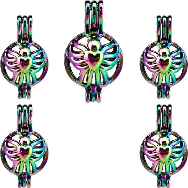 10pcs Classic Butterfly Charm Perle Cage Vertet Aromatherapy Diffuseur Pendentif pour collier cadeau Collier Keychain Brican