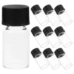 10-stcs heldere glazen flesjes klein vloeistof monster lekbestendig met schroefdoppen flessen voor kunstvaartuigen
