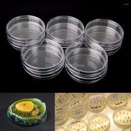 10 stks Clear Plastic Petrischaal Wegwerp Bacteriële Cultuur Plaat 55x15 MM