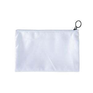 10 pièces porte-monnaie Sublimation bricolage blanc blanc pêche velours carré fermeture éclair court cosmétique sac mélange taille