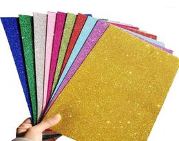 10 -stks gekleurd Eva Dust Sponge Paper Diy Handmade plakboekvaartuig Flash Foam Paper Glitter Manual Art Materials Supplies14940040