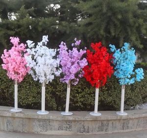 10 -stks kleurrijke kunstmatige kersenbloesemboom Roman Column Road Leads Wedding Mall Opende rekwisieten Iron Art Flower Deuren