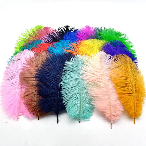 10pcs Poies autruches colorées Party de mariage tout pour les accessoires de carnaval fait à la main