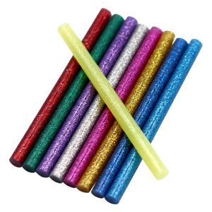 Adhésifs 10 pièces coloré 7mmX100mm bâtons de colle thermofusible pour pistolet à colle artisanat coque de téléphone Album réparation accessoires adhésif 7mm bâton