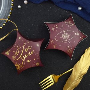 10pcs Boîte-cadeau créative Shape Star Galaxy Wedding Birthday Emballage Party Boîtes Sweet Party Faven Boxs Cookes Cookies
