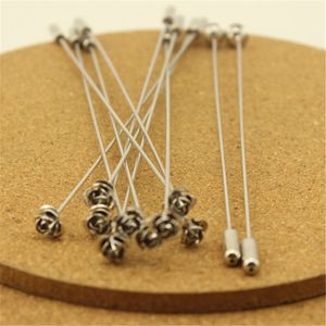 10 -stcs kristal bloemkop broche pin sieraden koper rhodium kleur veiligheid pinnen met stop -uiteinden diy sieraden bevindingen groothandel