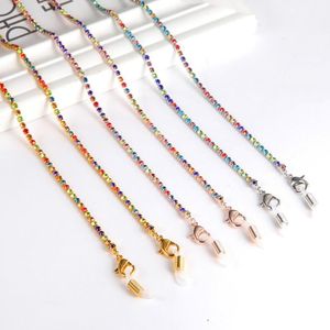 10 stks Crystal Sunglasses Lanyard Chain voor Bril Dames Mode Gezichtsmasker Kettingen Sieraden Hals Houder