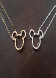 10 pièces mignon Simple souris collier dessin animé Animal personnage Miki souris oreilles tête visage Silhouette colliers pour enfants bébé filles 6534841