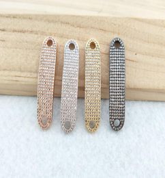 10pcs CZ Zircon Micro Pave ConnectOrordouble Balls perles charme pour bracelets de bricolage Bijoux Finding CT3763751167