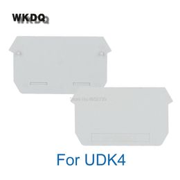 Plaque de barrière d'extrémité D-UDK4 10pcs pour UDK4 Blocs à vis Connecteur de bande de fil D UDK 4 Terminal de rail DIN Accessoires de fin