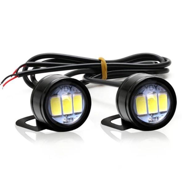 10 pièces DC 12V 5W Eagle Eyes LED 20mm feu de recul inverse drl feux de jour ampoule de signalisation antibrouillard pour moto Car2861331