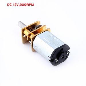 Freeshipping 10pcs DC12V 2000RPM N20 Motor de CC de engranaje de reducción de velocidad micro con motor de desaceleración de rueda de caja de cambios de metal de calidad superior